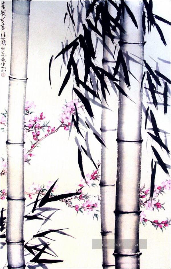 Xu Beihong Bambus und Blumen Chinesische Malerei Ölgemälde